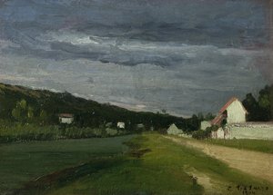 Landschap met stormachtige lucht, 1864